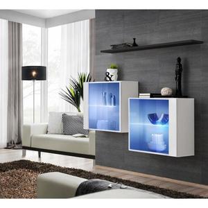 Komoda+Polička Switch Sb III Led Biely vyobraziť
