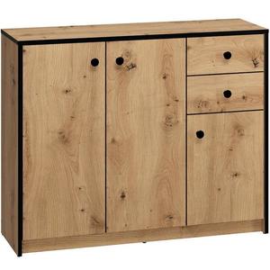 Komoda Baumi 01 3D2S Dub Artisan/čierna vyobraziť