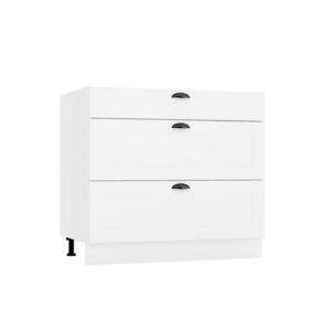 Kuchynská skrinka Adele D90PC S/3 biela hrášok/biela vyobraziť