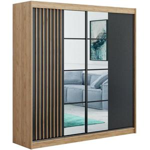 Skriňa Larysa 203 čierne / craft zlatá vyobraziť