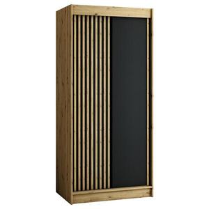 Skriňa Lamelo 100 Dub Artisan/čierna vyobraziť