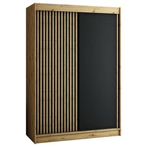Skriňa Lamelo 150 Dub Artisan/čierna vyobraziť