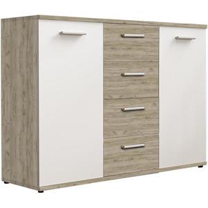 Komoda Jacky 2 Biely/Country Grey vyobraziť