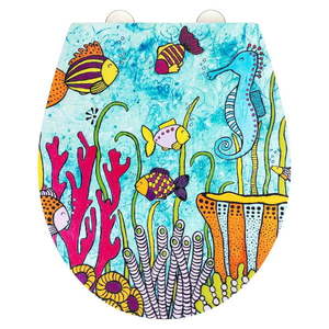 Záchodová doska s automatickým zatváraním 37 x 44, 5 cm Rollin'Art Ocean Life – Wenko vyobraziť
