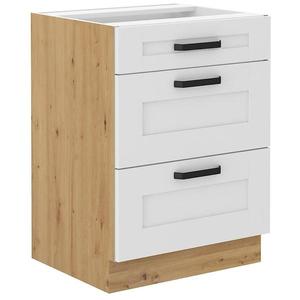 Kuchynská skrinka LUNA biely mat/artisan 60d 3s bb vyobraziť