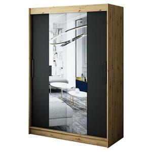 Skriňa Halifax T1 150 Dub Artisan/čierna/Zrkadlo vyobraziť