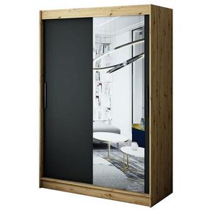 Skriňa Halifax T2 150 Dub Artisan/čierna/Zrkadlo vyobraziť
