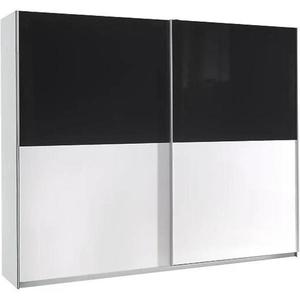 Skriňa Lux 6 biela lesklá/čierna lesklá 244 cm vyobraziť