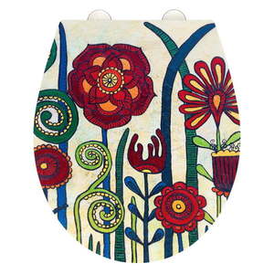 Záchodová doska s automatickým zatváraním 37 x 44, 5 cm Rollin'Art Red Blossom – Wenko vyobraziť