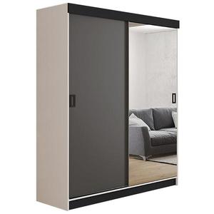 Skriňa Retro 138 1L Biely / Dvierka grafit vyobraziť