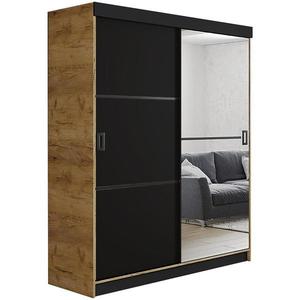 Skriňa Retro 138 2L craft/ Dvierka čierna vyobraziť