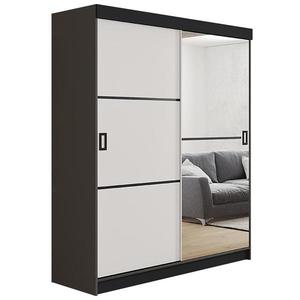 Skriňa Retro 138 2L grafit/ Dvierka biely vyobraziť