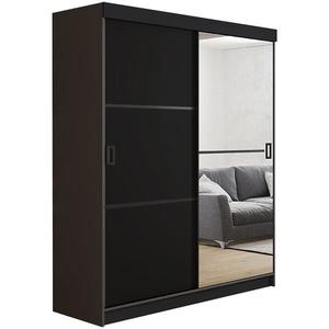 Skriňa Retro 138 2L grafit/ Dvierka čierna vyobraziť