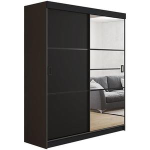 Skriňa Retro 138 4L grafit/ Dvierka čierna vyobraziť