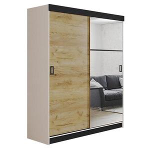 Skriňa Retro 138 5L Biely / Dvierka zlatý craft vyobraziť