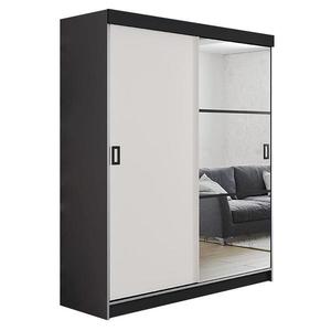 Skriňa Retro 138 5L grafit/ Dvierka biely vyobraziť