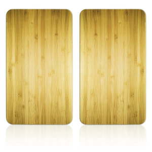 Kryty na sporák z tvrdeného skla v súprave 2 ks 52x30 cm Wooden – Maximex vyobraziť