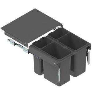 Zásuvka s odpadkovými košmi KB=60 h=32 nl-480 grafit vyobraziť