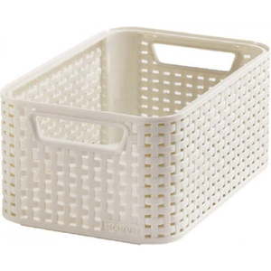 Krémovobiely plastový úložný box 19x28, 5x13 cm Style – Curver vyobraziť