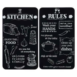 Kryty na sporák z tvrdeného skla v súprave 2 ks 52x30 cm Kitchen Rules – Maximex vyobraziť