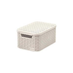 Krémovobiely plastový úložný box s vekom 20x29x14 cm Style – Curver vyobraziť