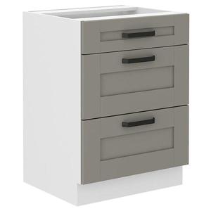 Kuchynská skrinka Luna claygrey/biela 60D 3S BB vyobraziť