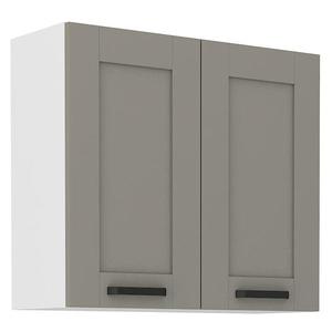 Kuchynská skrinka Luna claygrey/biela 80G-72 2F vyobraziť
