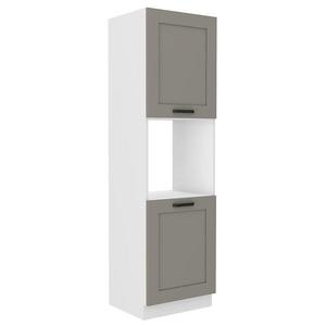 Kuchynská skrinka Luna claygrey/biela 60DP-210 2F vyobraziť