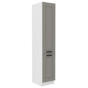 Kuchynská skrinka Luna claygrey/biela 40DK-210 2F vyobraziť
