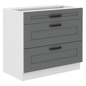 Kuchynská skrinka Luna dustgrey/biela 80D 3S BB vyobraziť