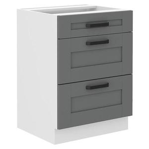 Kuchynská skrinka Luna dustgrey/biela 60D 3S BB vyobraziť