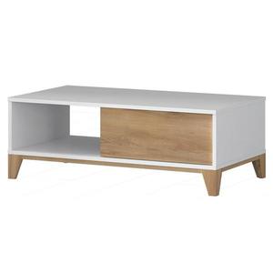 Konferenčný stolík Brio KLS lakované pacific walnut/crystal white vyobraziť
