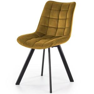 Stolička K332 Velvet/Kov žltá vyobraziť