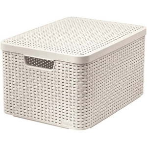 Krémovobiely plastový úložný box s vekom 33x44, 5x25 cm Style – Curver vyobraziť