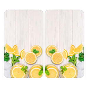 Kryty na sporák z tvrdeného skla v súprave 2 ks 52x30 cm Lemons – Wenko vyobraziť