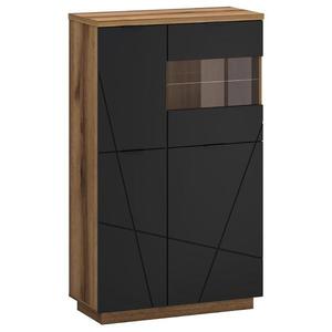 Vitrína Orient C 3d1w Dub Delano Tmavočierna vyobraziť