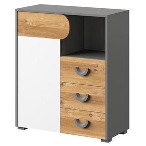 Komoda Carini Komoda 1D3S Ca6 White Light Graphite vyobraziť