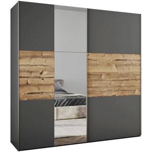 Skriňa Bastia Lux 200 grafit/Alpský Smrek/zrkadlo vyobraziť