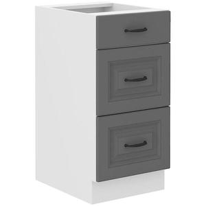 Kuchynská skrinka Stilo dustgrey/biela 40D 3S BB vyobraziť