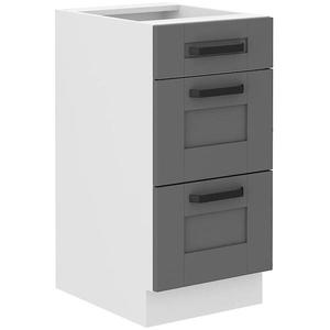 Kuchynská skrinka Luna dustgrey/biela 40D 3S BB vyobraziť