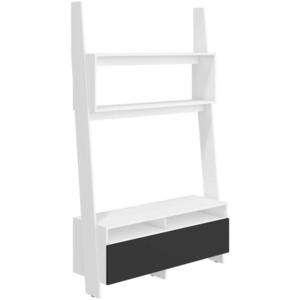 TV stolík Rack biely/čierny vyobraziť