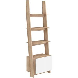 Regál Rack 60-1D sonoma/Biely lesk vyobraziť