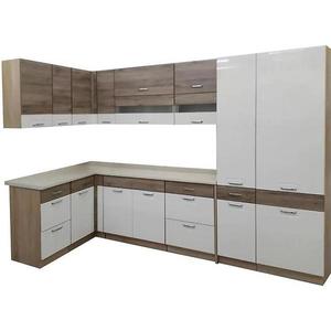 Kuchynská linka Econo 160 x 290 cm dub sonoma/biela/san remo vyobraziť