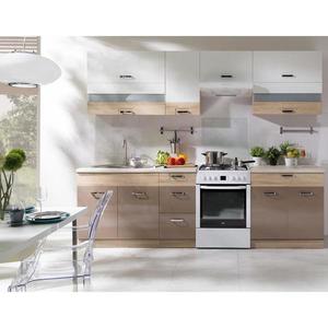 Kuchynská linka Premio 270 B plus s kuchynskou doskou sonoma/biela/cappuccino lesk BB vyobraziť