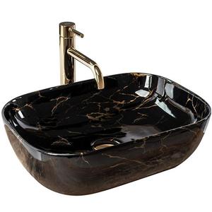 Umývadlo na dosku Belinda Black Marble Shiny vyobraziť