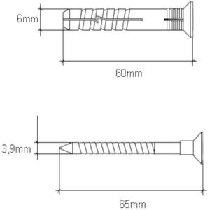 Wkręt-met Rozpínacia natĺkacia hmoždinka 6x60 mm L20 vyobraziť