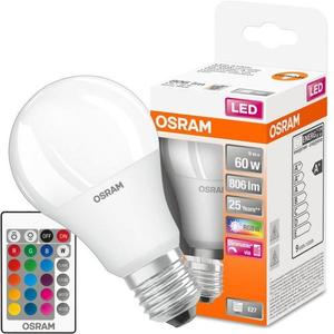 Žiarovka LED OSRAM A60 E27 9, 7W RGB+diaľkové ovládanie vyobraziť