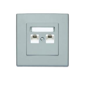 GPK-2L Dvojitá počítačová zásuvka RJ45 popolavý vyobraziť