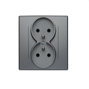 GP-2LZP Dvojitá uzemnená zásuvka s uzávermi pre prúdové cesty inox vyobraziť