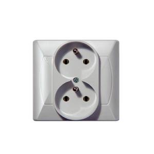 Dvojitá zásuvka GP-2AC Z/U Biela vyobraziť